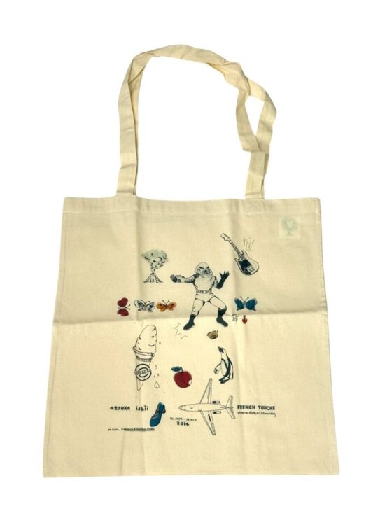 French Touche Handbags - French Touche NWOT Canvas Tote Bag Atsuko Ishii 2014 Illustration Paris 15 x 16